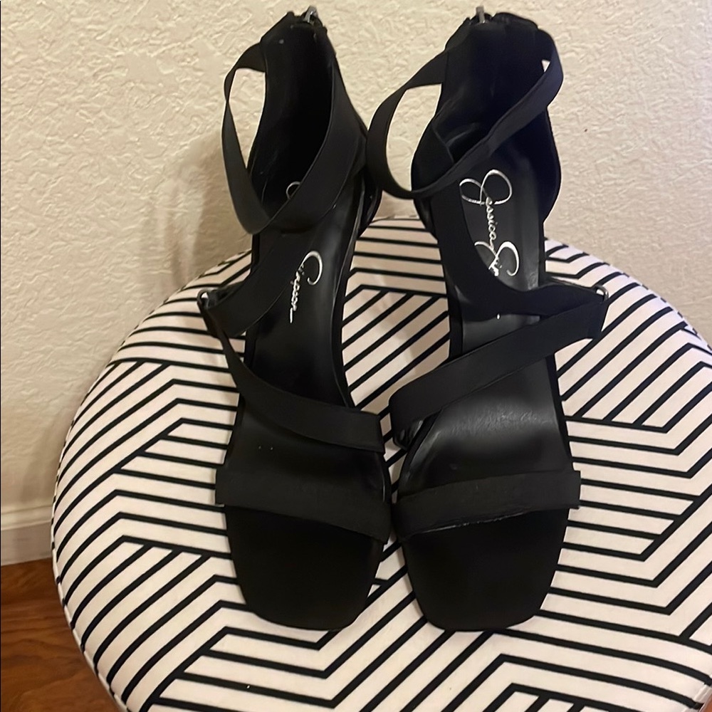 Jessica Simpson Black Elegant Heels